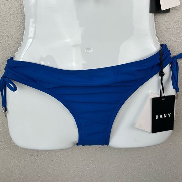 NWT DKNY Blue Swim Bottoms Size S - Picture 1 of 3